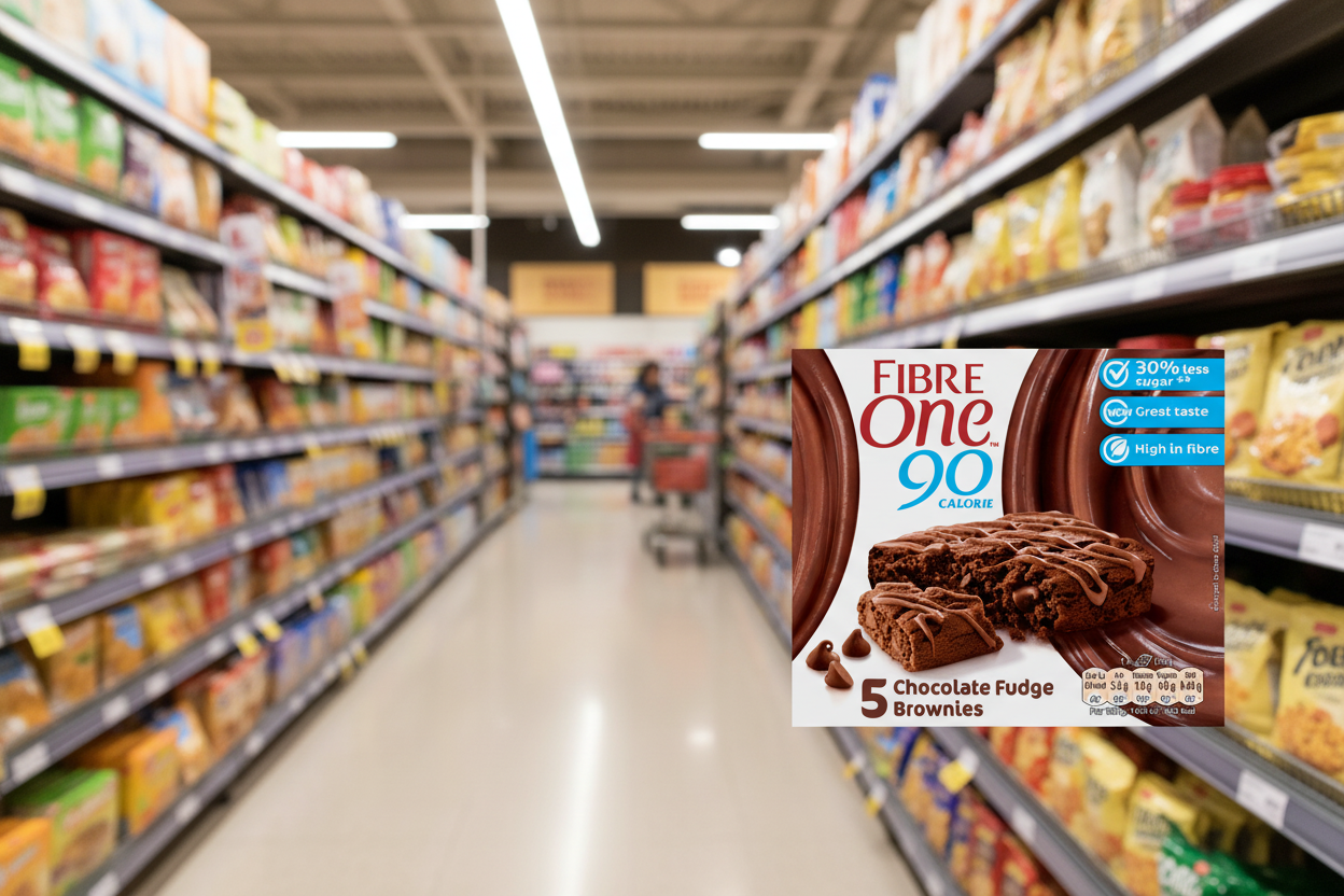 5 x Fibre One 90 Calorie Chocolate Fudge Brownies 5 X 24G