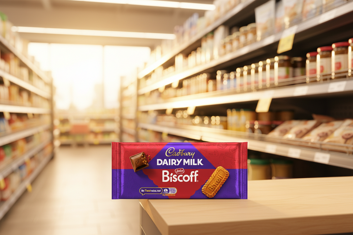 21 X Cadbury Dairy Milk Biscoff Chocolate Bar - 95Gm