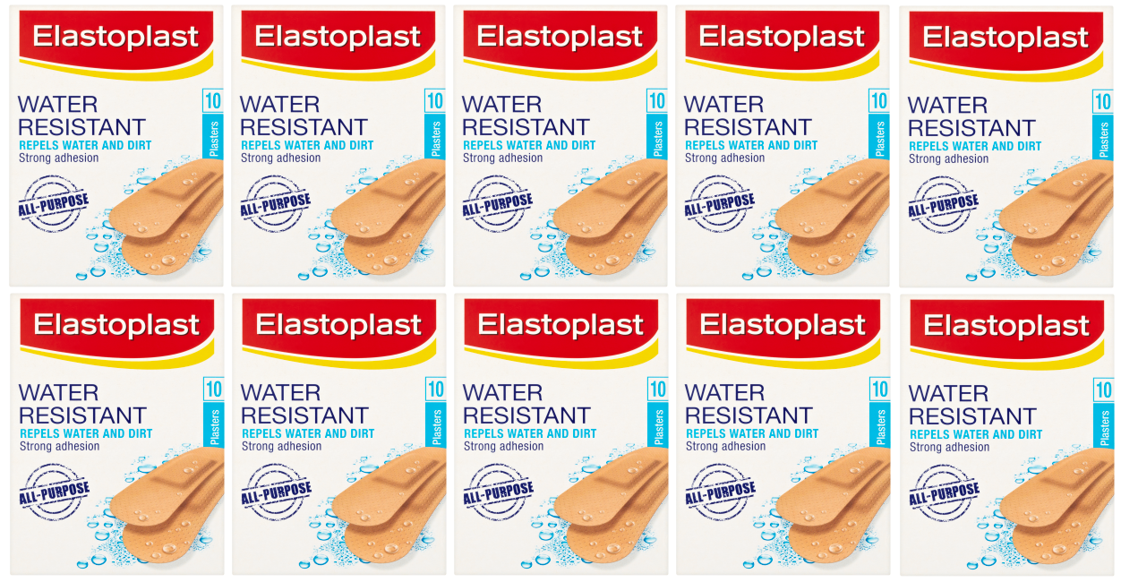 10 x Elastoplast Water Resist Plasters 10 Pack