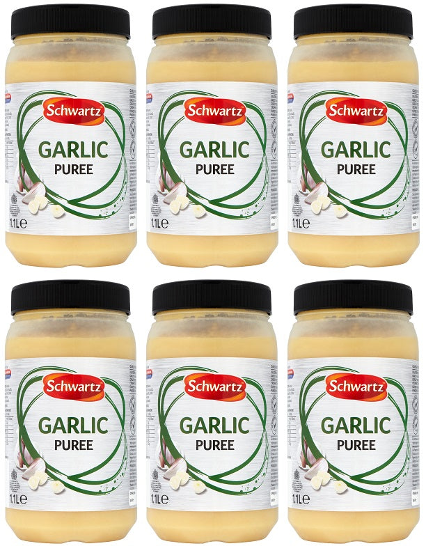 6 x Schwartz Garlic Puree 1.1L