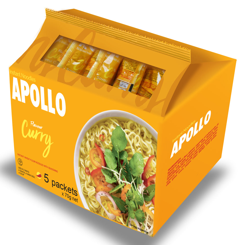 8 x Apollo Packet Noodles Curry - 5Pk