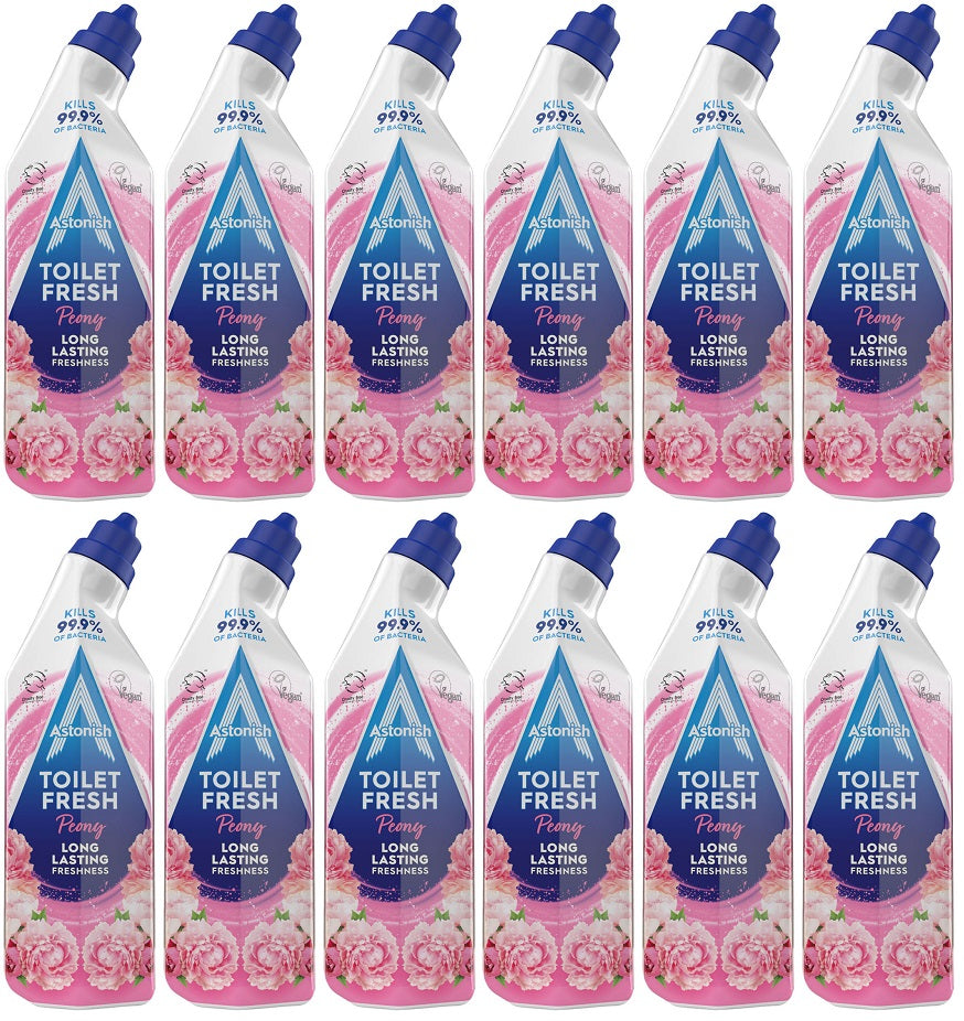 12 x Astonish Toilet Gel Pink Peony   - 750ML