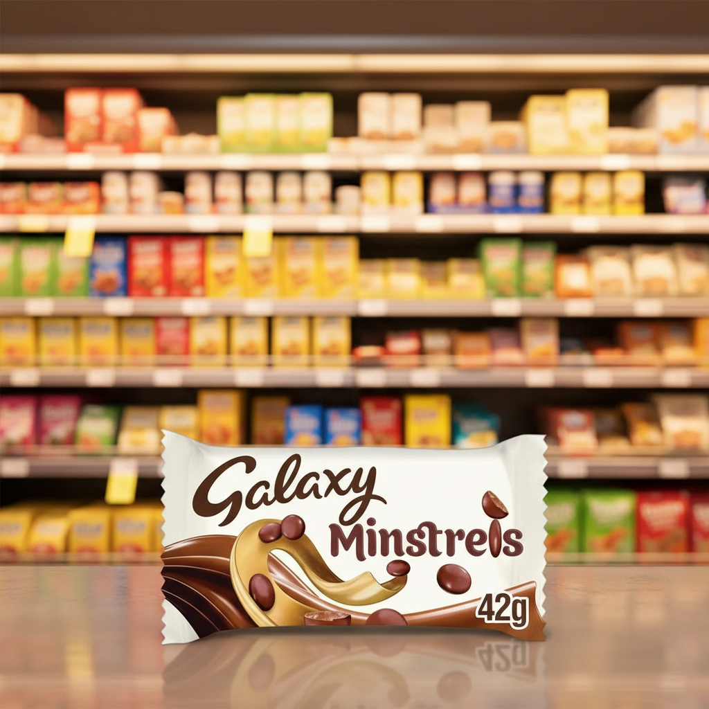 40 x Galaxy Minstrels Milk Chocolate Buttons Bag 42G