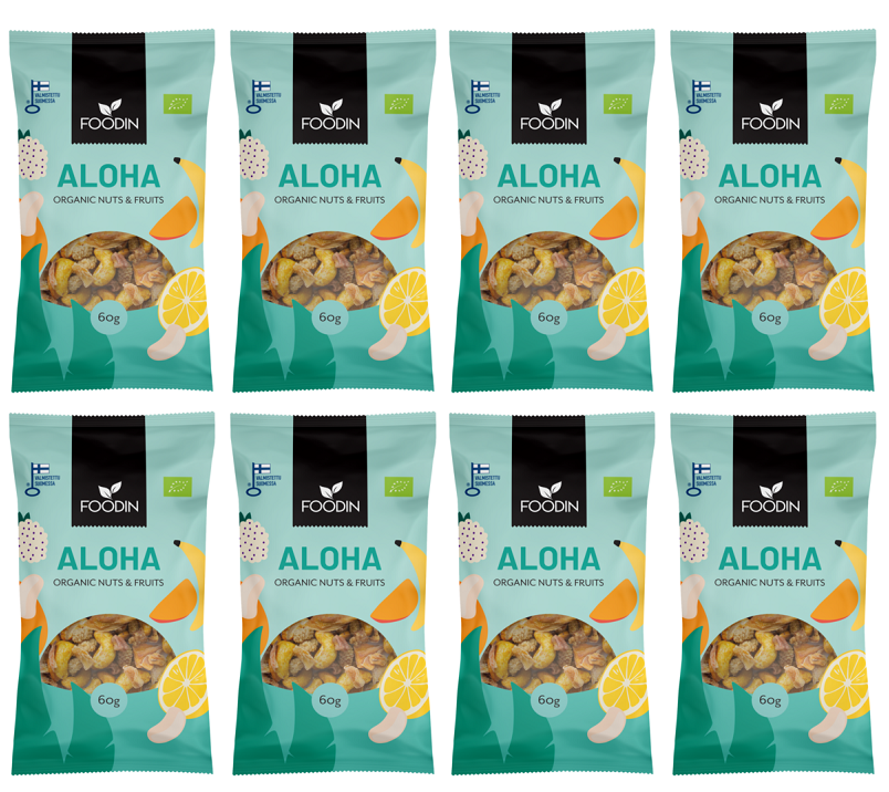 8 x Foodin Nuts & Fruits Aloha Org - 60g