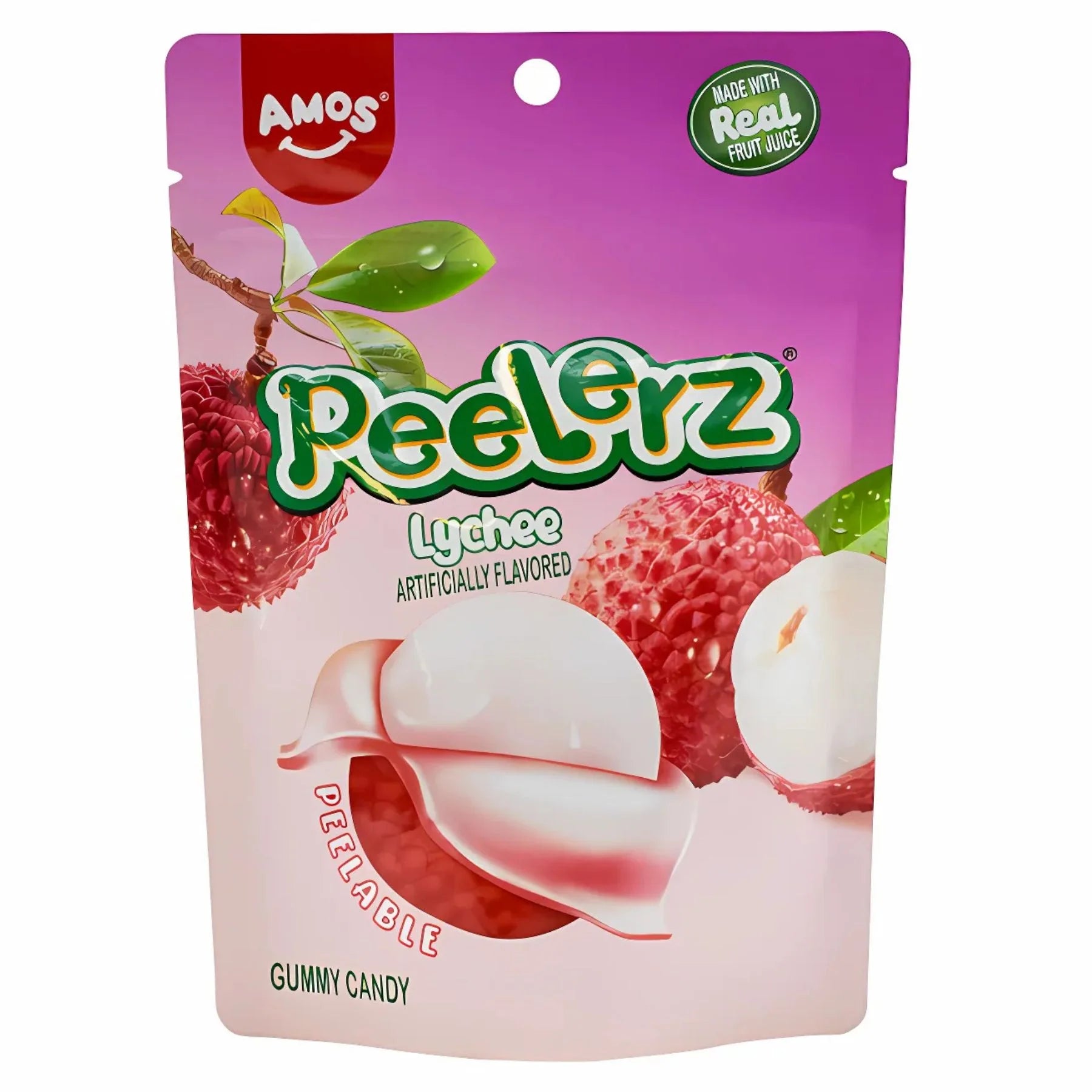 12 X Amos Peelerz Gummy Lychee - 65Gm