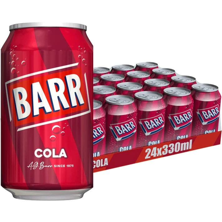 24 x Barrs Cola 330Mls