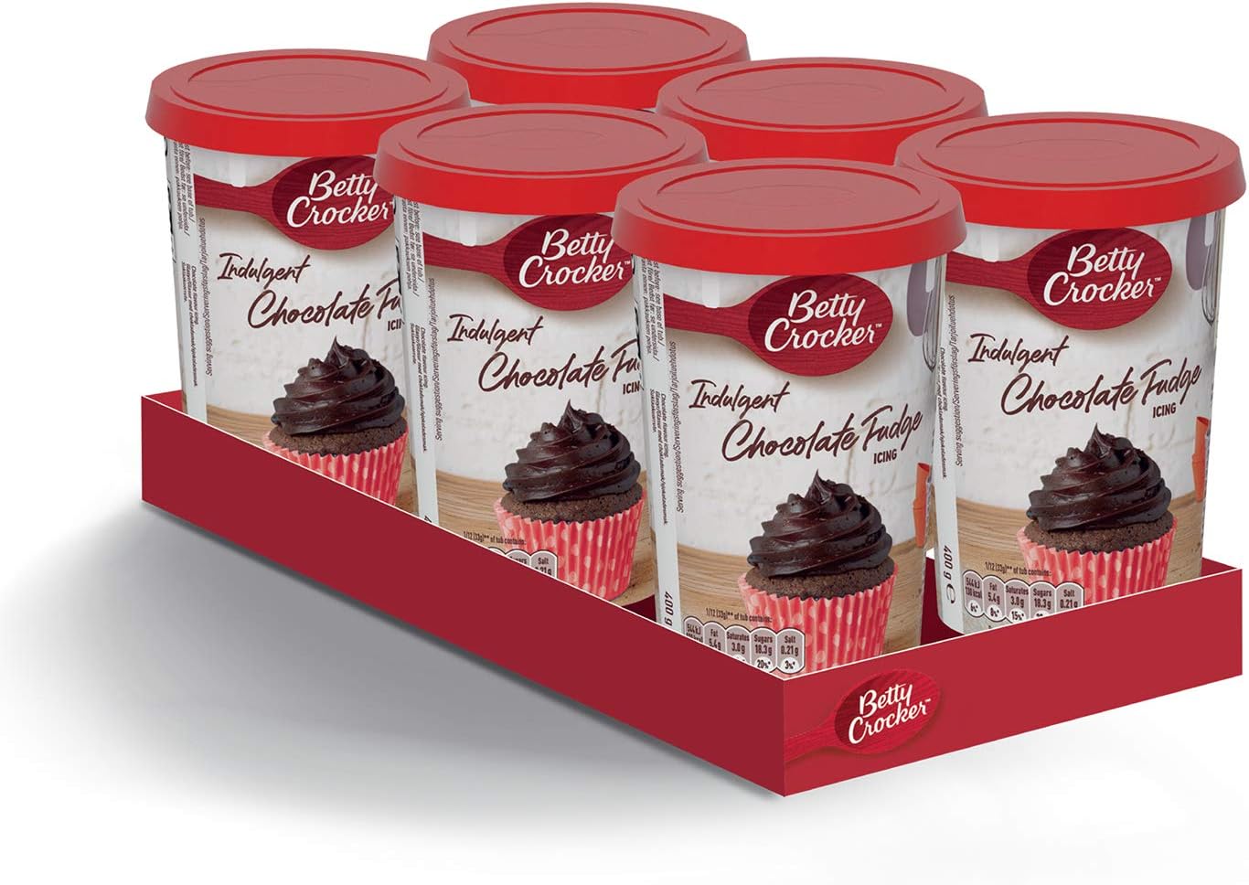 6 x Betty Crocker Chocolate Fudge Icing 400G