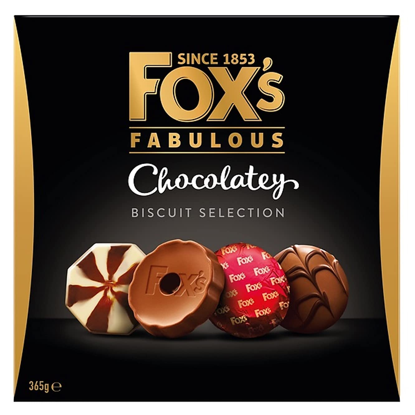 6 X Foxs Fabulous Chocolatey Biscuit Selection Carton 365G