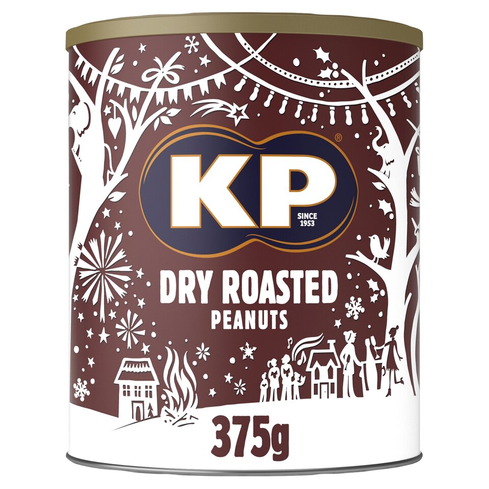 6 x Kp Dry Roasted Peanuts Tin - 375GM