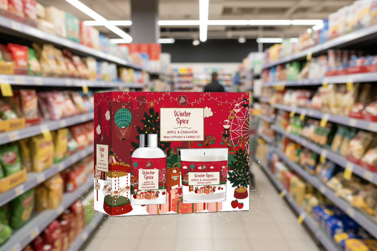 8 x Pan Aroma Reed & Candle Set Winter Spice - 2 PACK