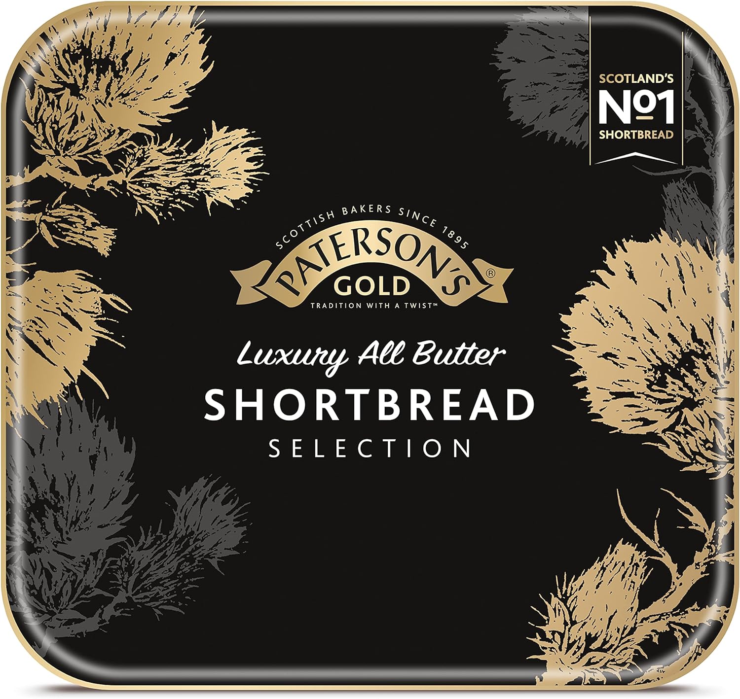 8 X Paterson Gold Shortbread Tin 500GM