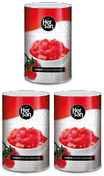 3 x Hersan Tomato Chopped 5Kg