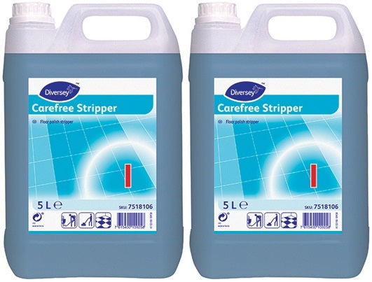 2 x Diversey Carefree Floor Polish Stripper 5L