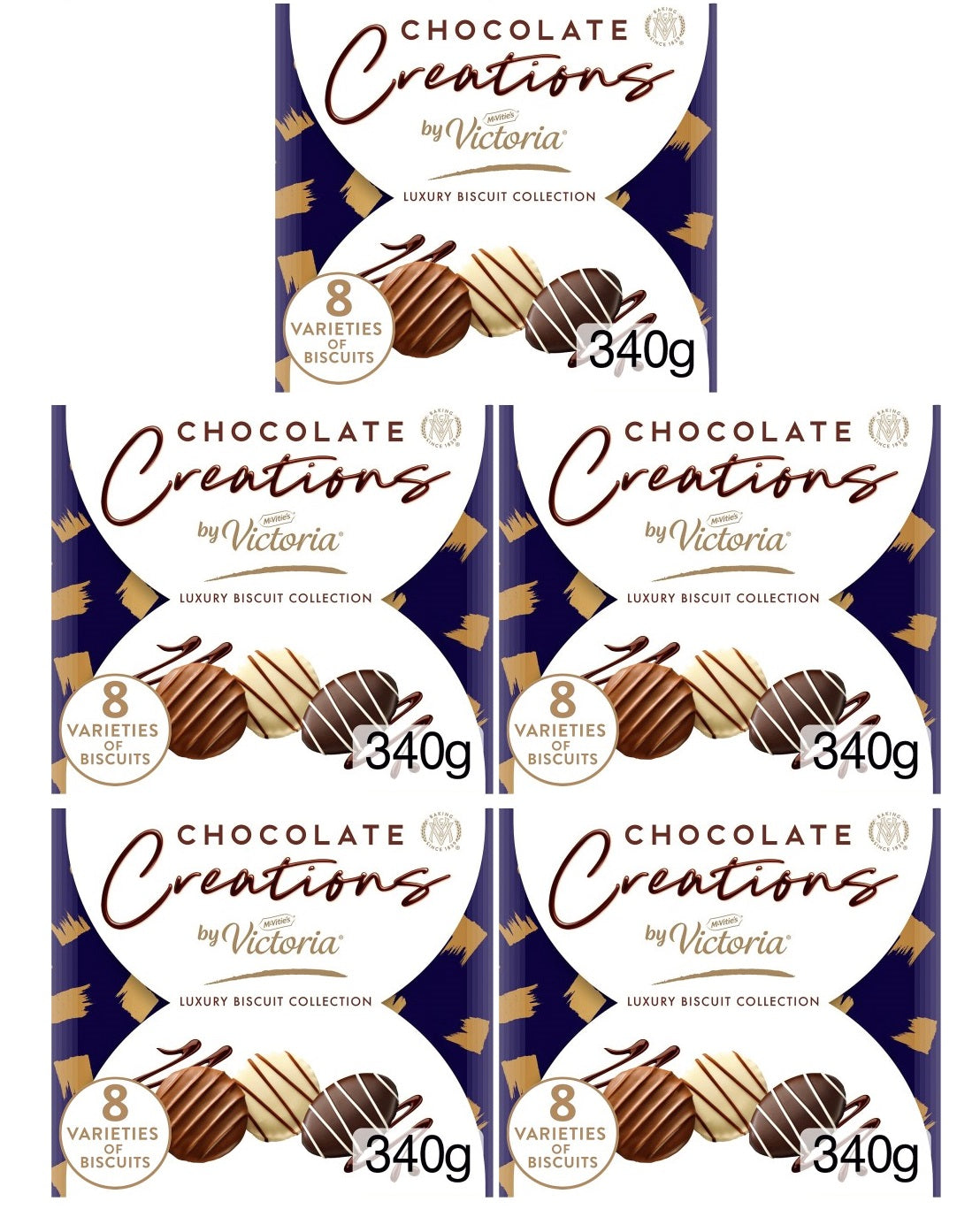 5 X Mcvities Victoria Luxury Chocolate Creations 312GM