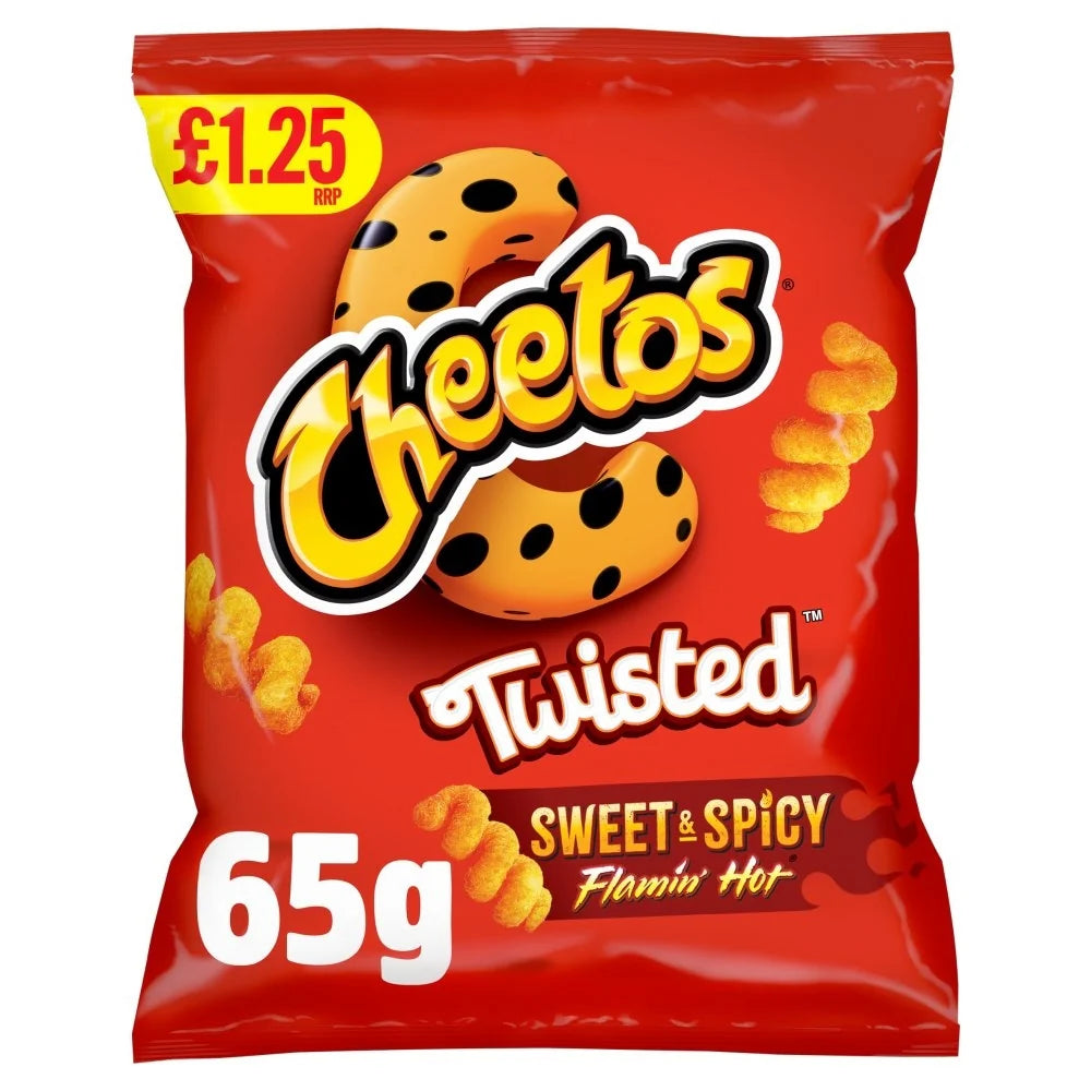 18 x Cheetos Twisted S&s Flaming Hot - 65GM