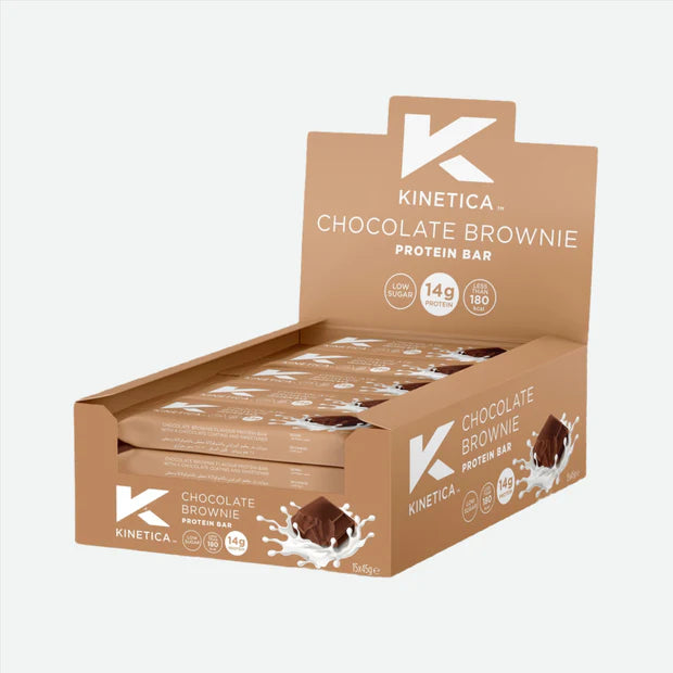 15 x Kinetica Protein Bar Chocolate Brownie 45G