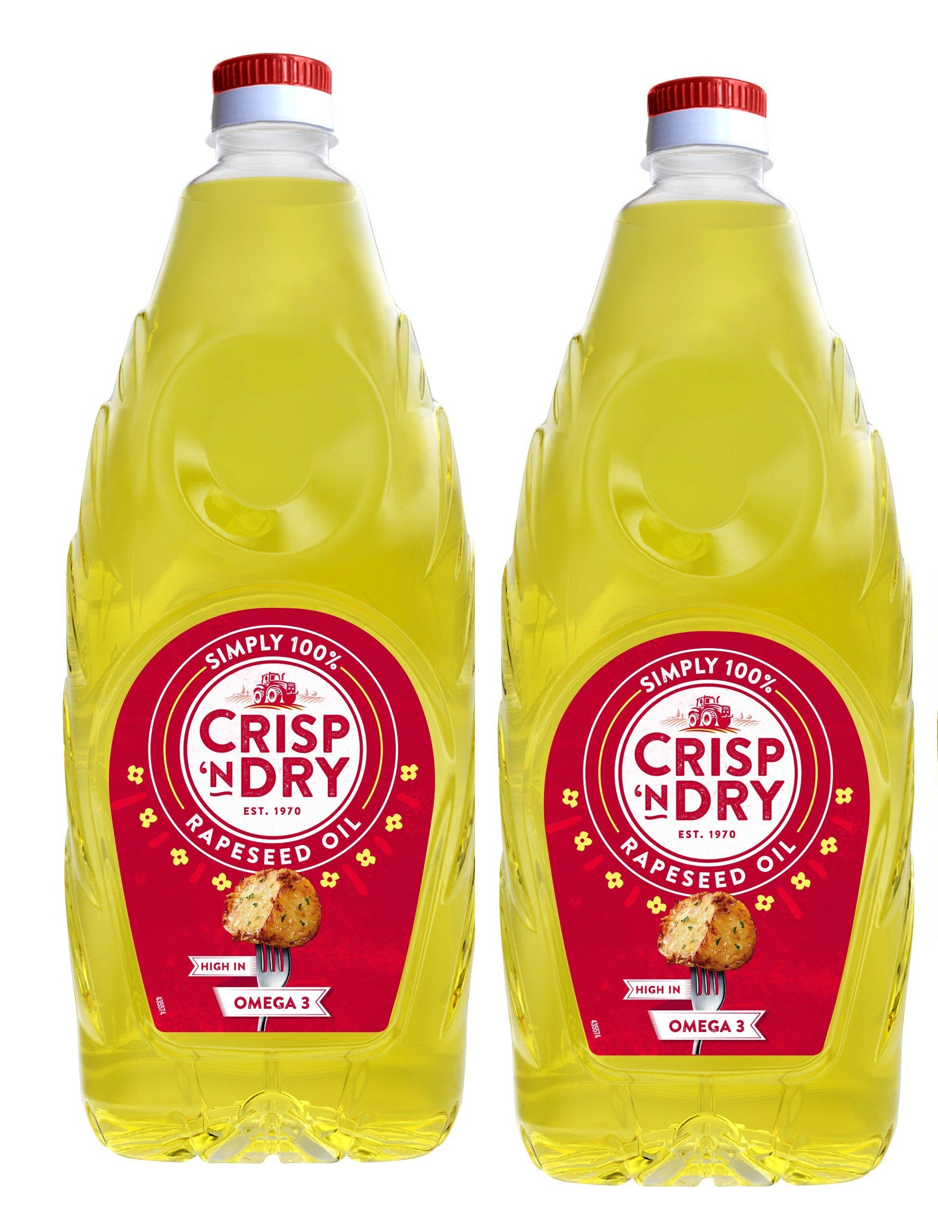2 x Crisp N Dry Vegetable Oil 2 Litre (4 Litres)