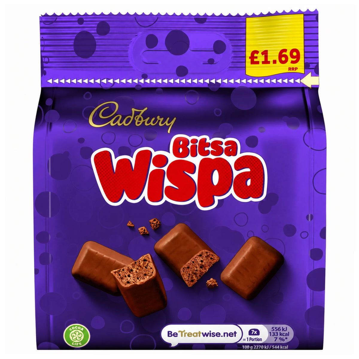 10 X Cadbury Bitsa Wispa - 85Gm