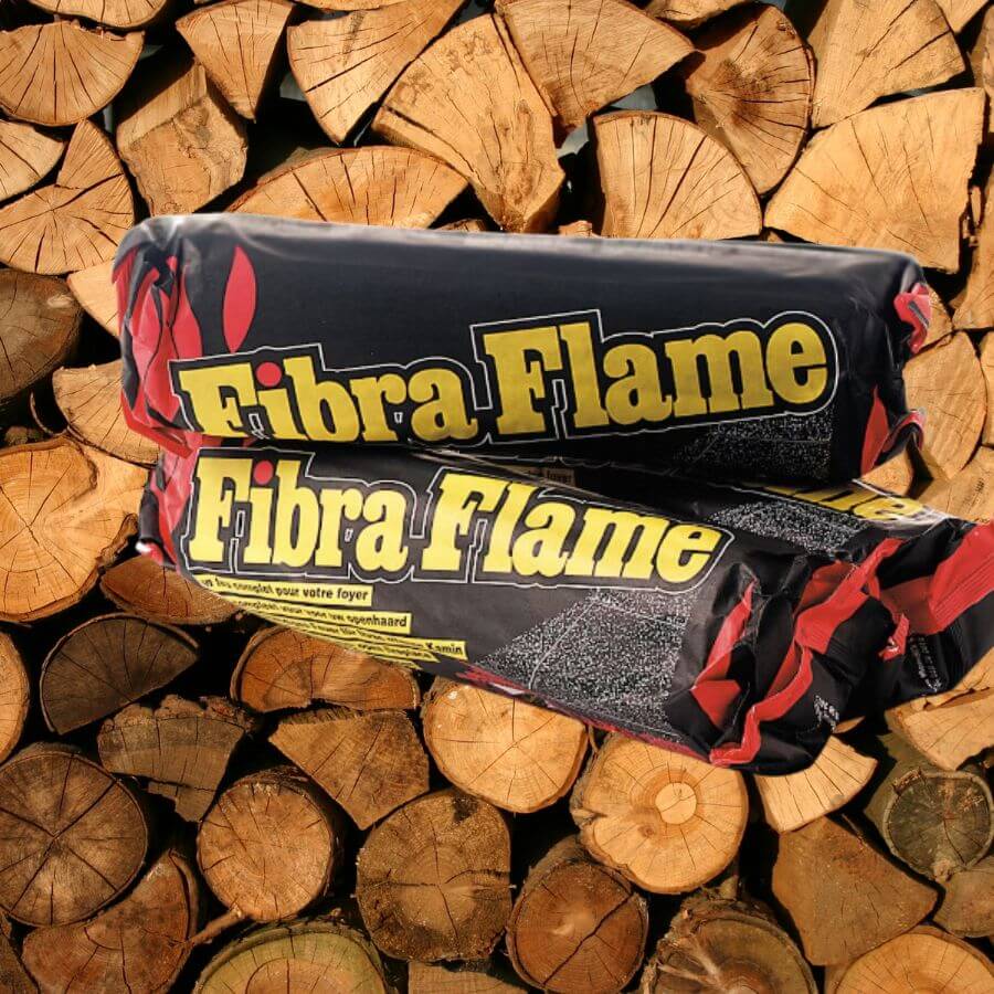 10 x Fibra Flame Premium Fire log 700G