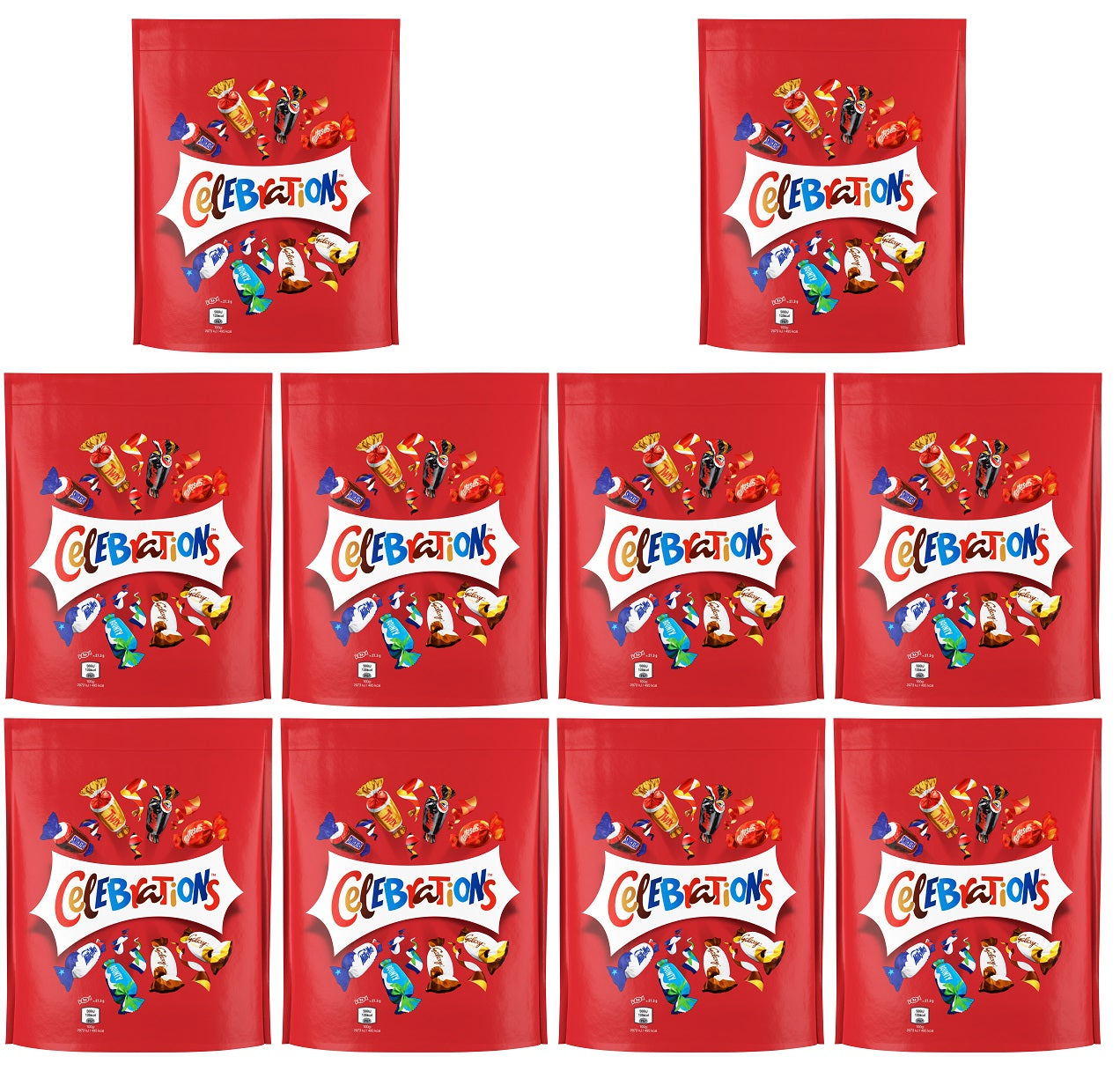 10 x Celebrations Pouch - 325GM