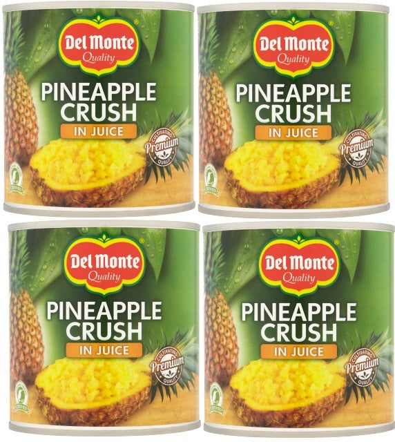 4 x Del Monte Pineapple Crushed In Juice 432Gm