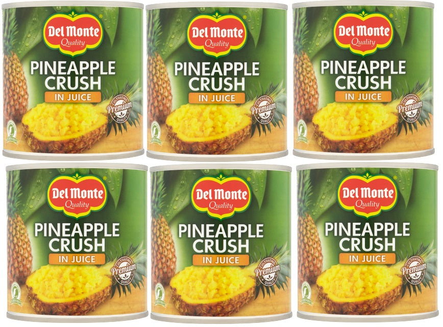 6 x Del Monte Pineapple Crushed In Juice 432Gm