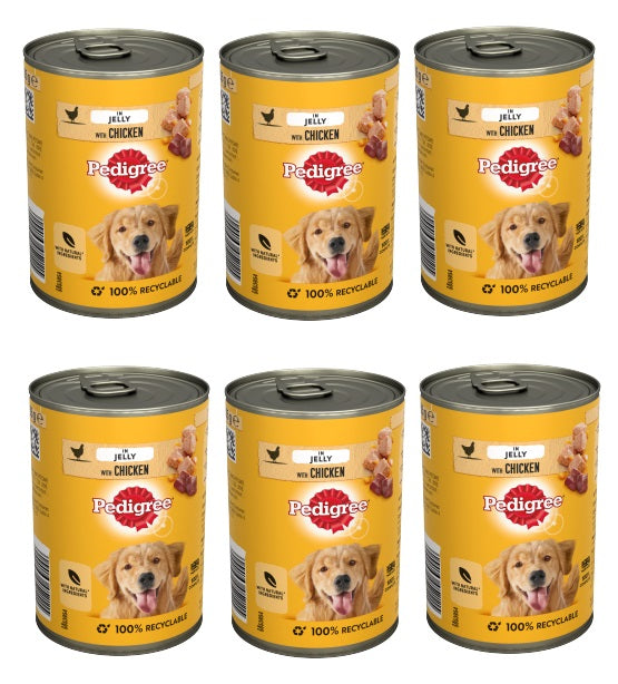 6 x Chicken In Jelly Pedigree 385Gm