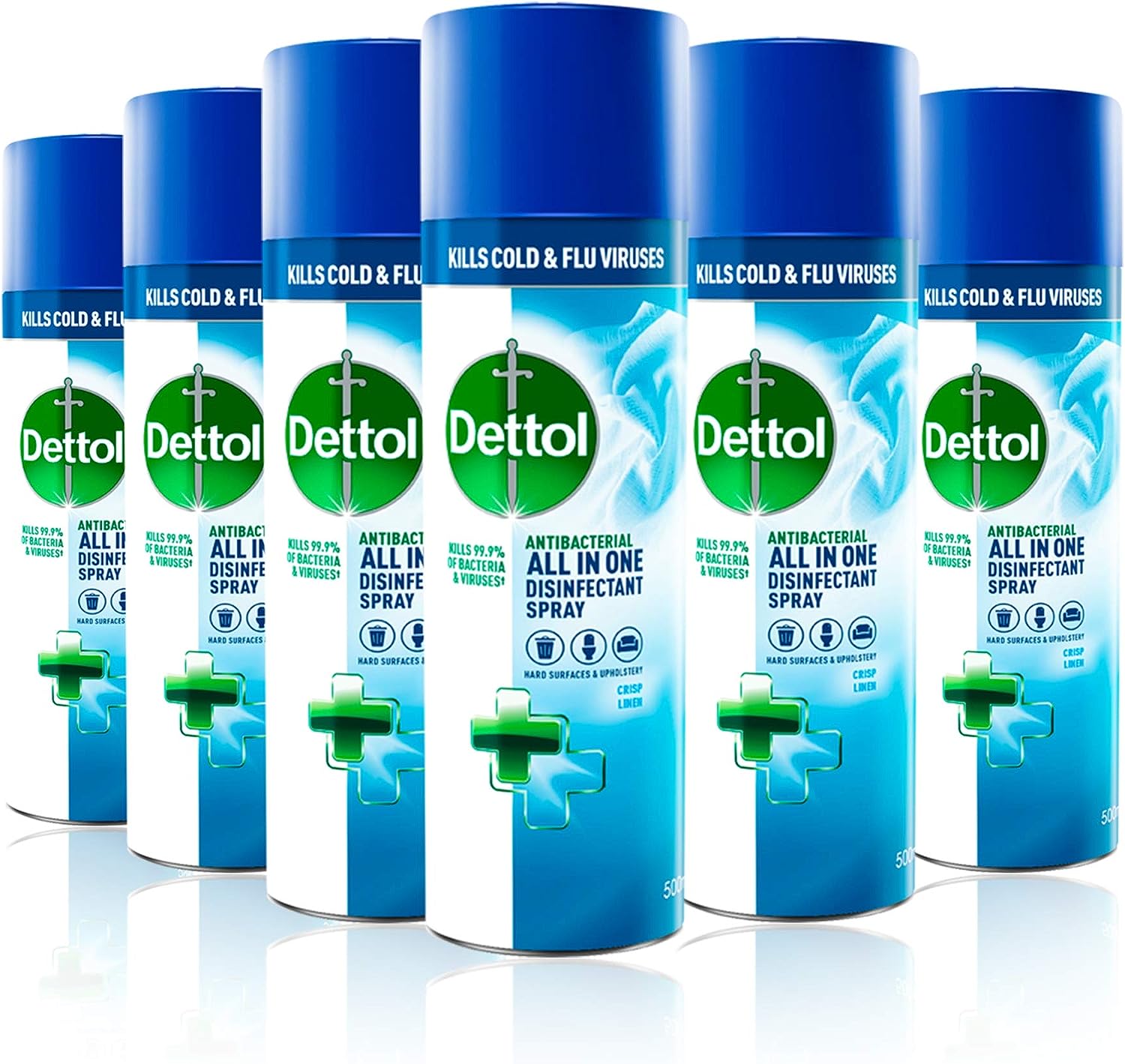 6 x Dettol all-in-one Disinfectant Spray 400ml