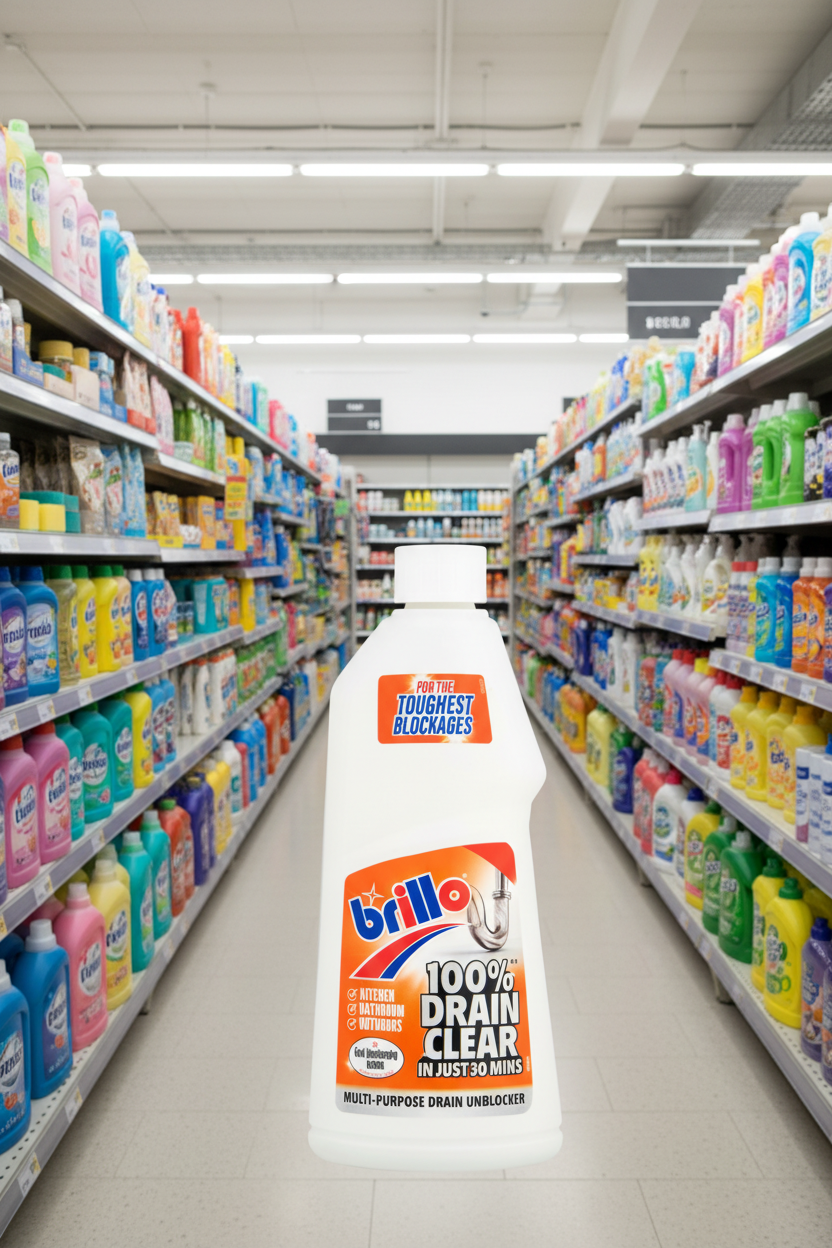 6 X Brillo Drain Cleaner - 600Ml