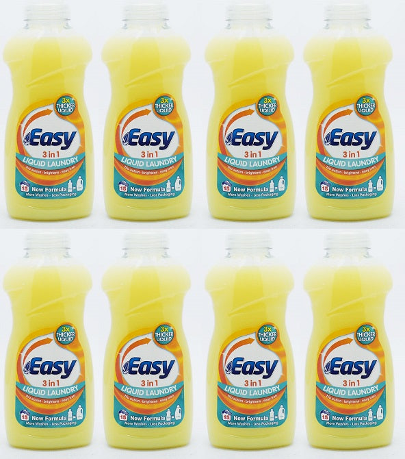 8 x Easy Liquid Laundry 3 In 1 - 750ML