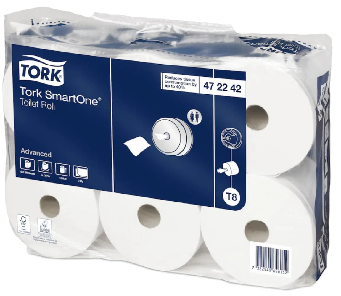 6 x Tork Smartone Toilet Roll 2 Ply