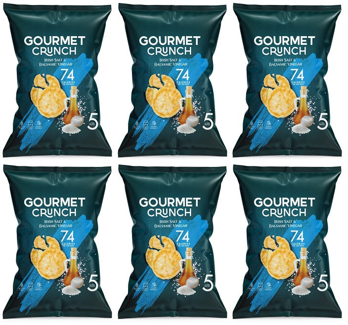 6 x Gourmet Crunch Salt & Balsamic Vinegar 5pk - 5X18GM