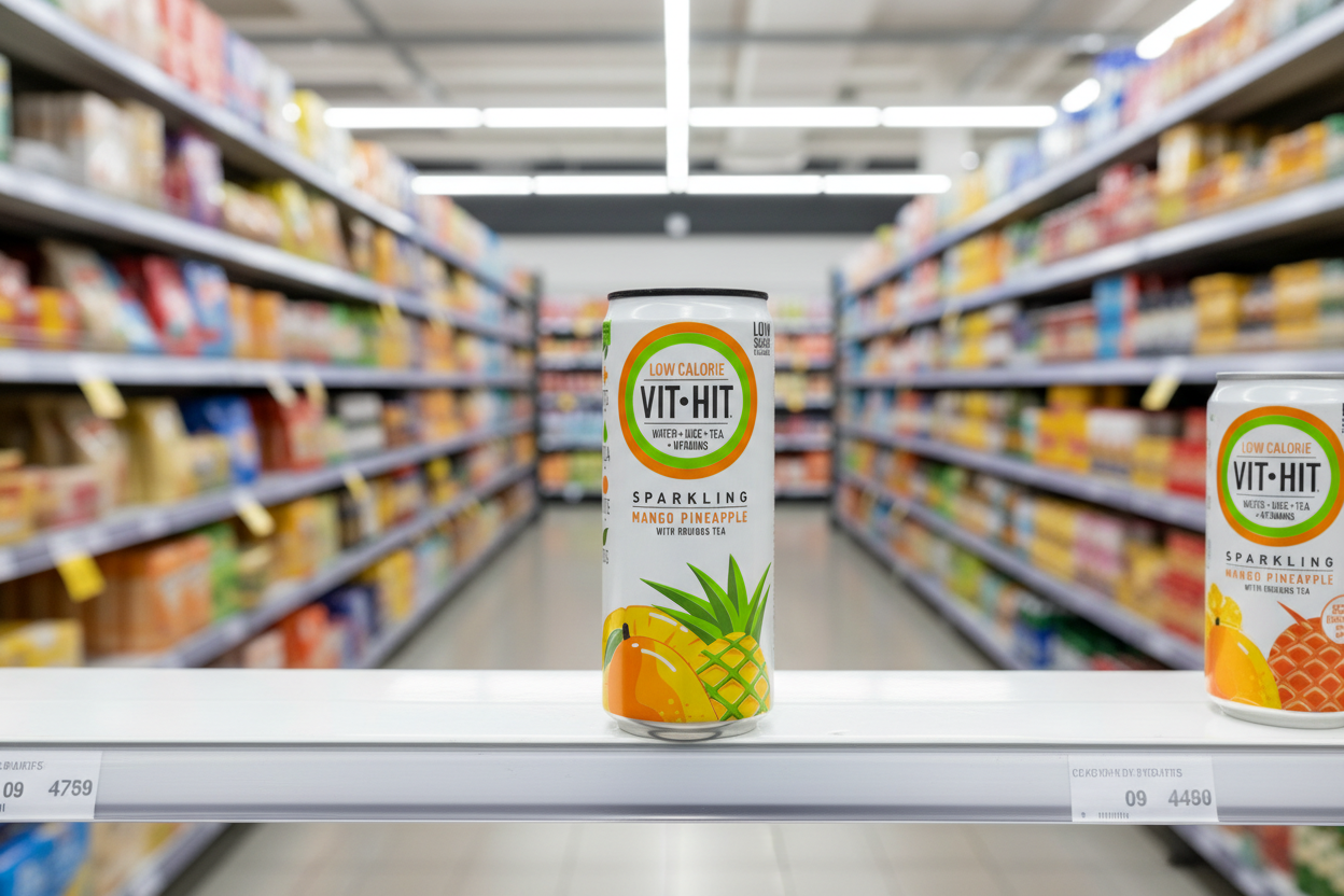 12 x Vit Hit Sparkling Mango & Pineapple With Rooibos Tea 330Ml