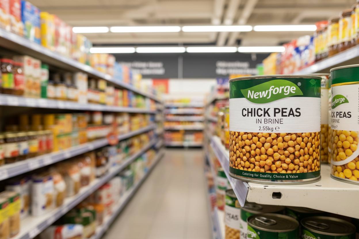 Newforge Chick Peas In Brine 2.55Kg