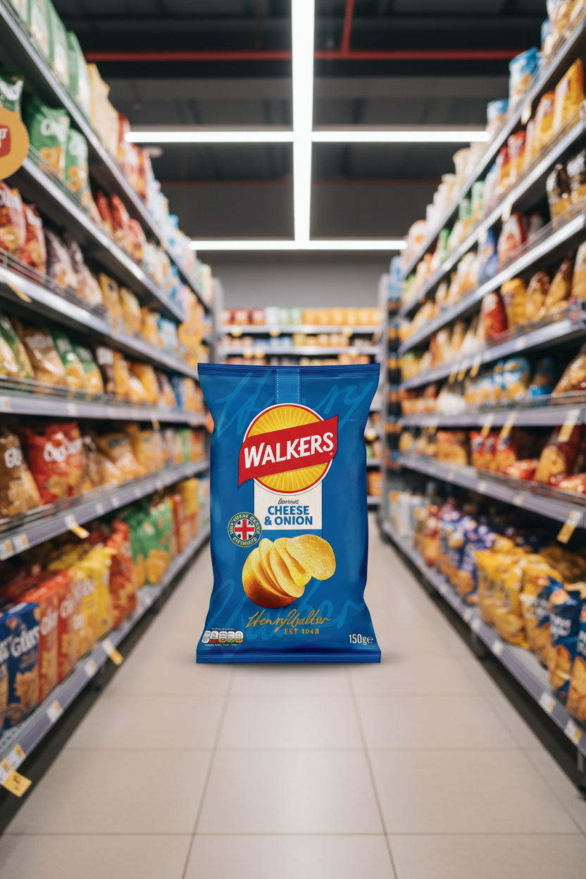 6 X Walkers Cheese & Onion Sharing Bag - 150Gm