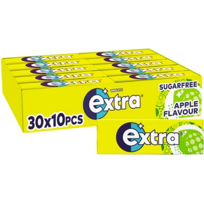 30 x Extra Apple Flavour Sugarfree Chewing Gum 10 Pieces