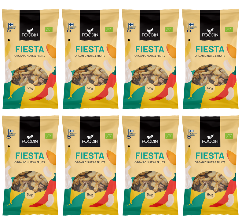 8 x Foodin Nuts & Fruits Fiesta Org - 60g