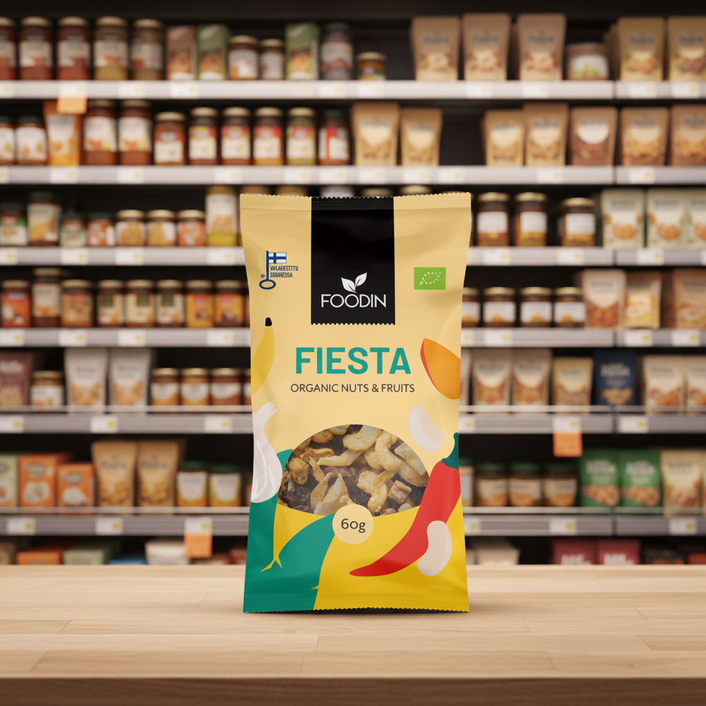8 x Foodin Nuts & Fruits Fiesta Org - 60g