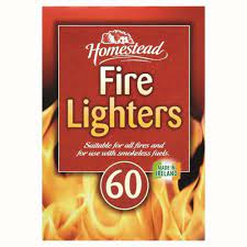 12 x Homestead Firelighetrs 60  Pk