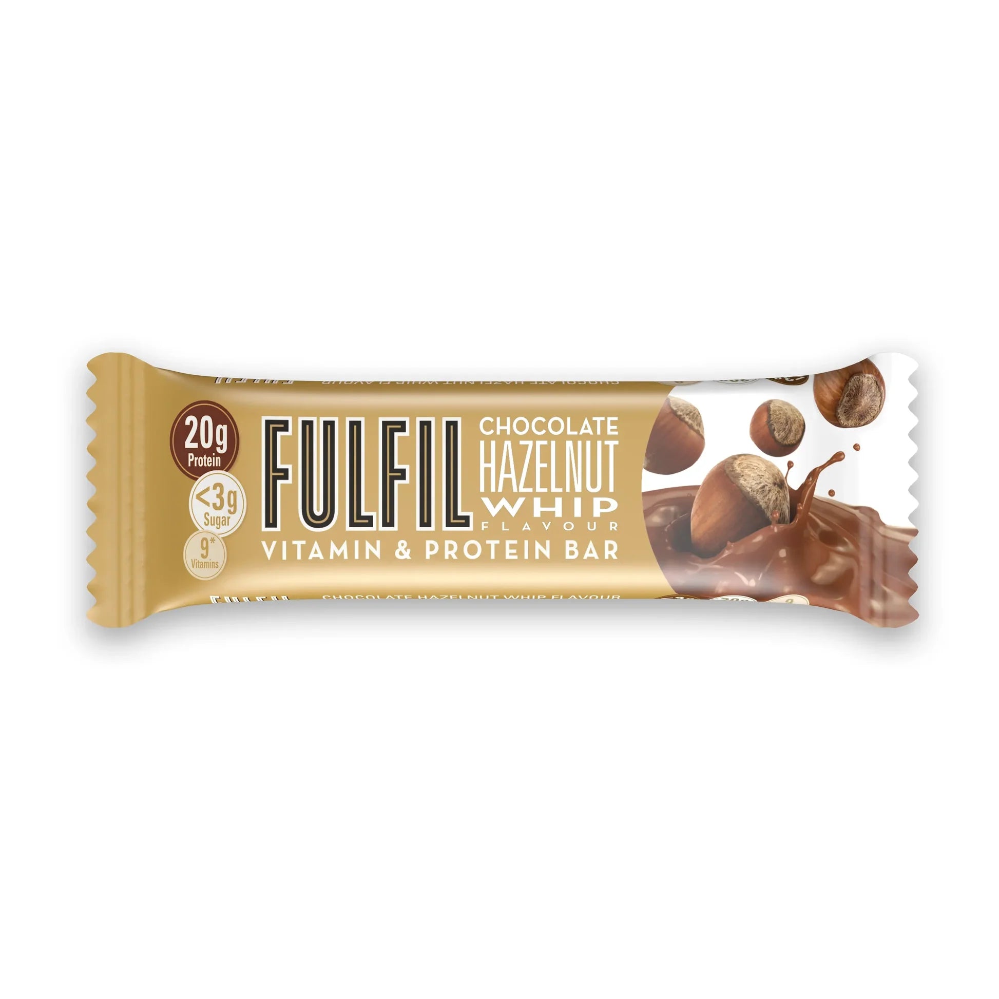 15 x Fulfil Chocolate Hazelnut Whip Flavour Vitamin & Protein Bar 55G