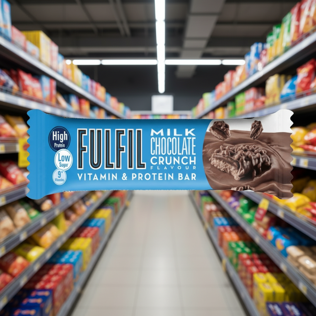 15 x Fulfil Milk Chocolate Crunch Flavour Vitamin & Protein Bar 55G