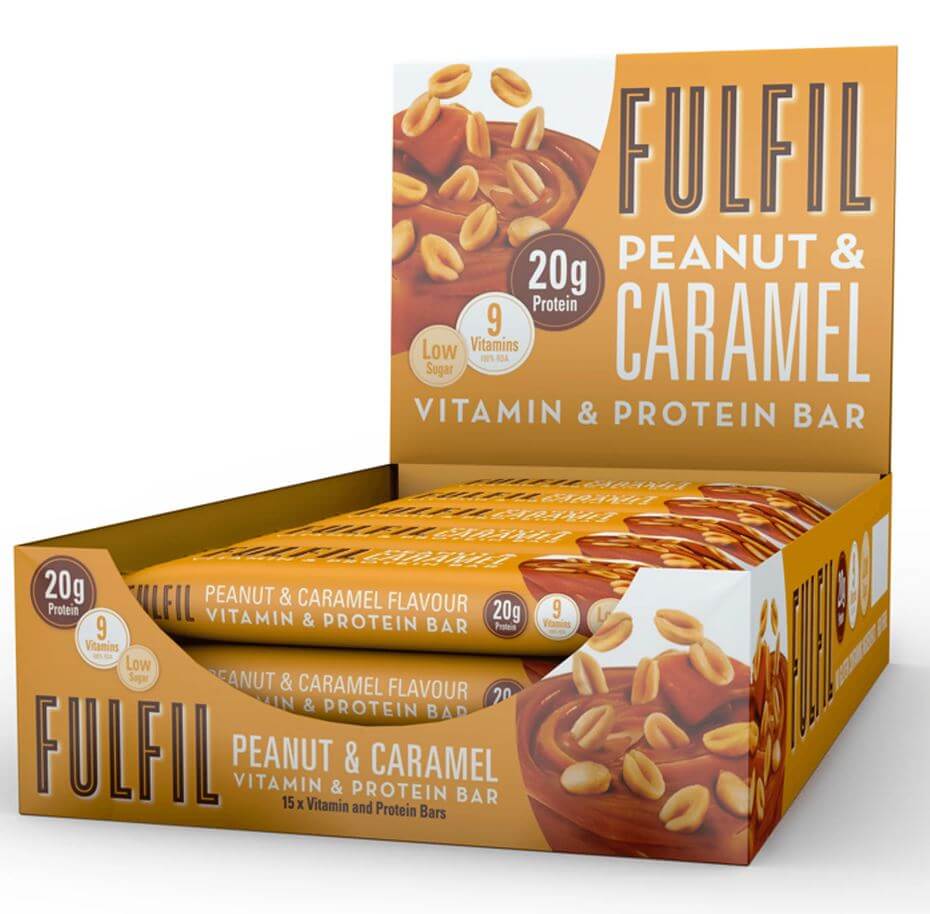 15 x Fulfil Peanut & Caramel Vitamin Protein Bar 55Gm