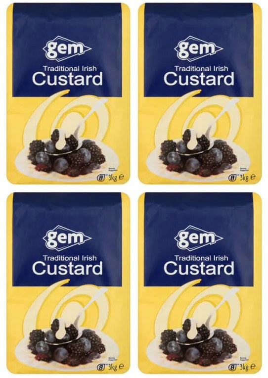 4 x Gem Traditional Irish Custard 3Kg