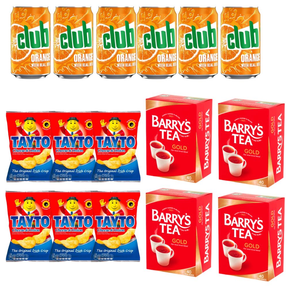 Taste Of Ireland Tayto Barrys & Club Goodies Box - Medium