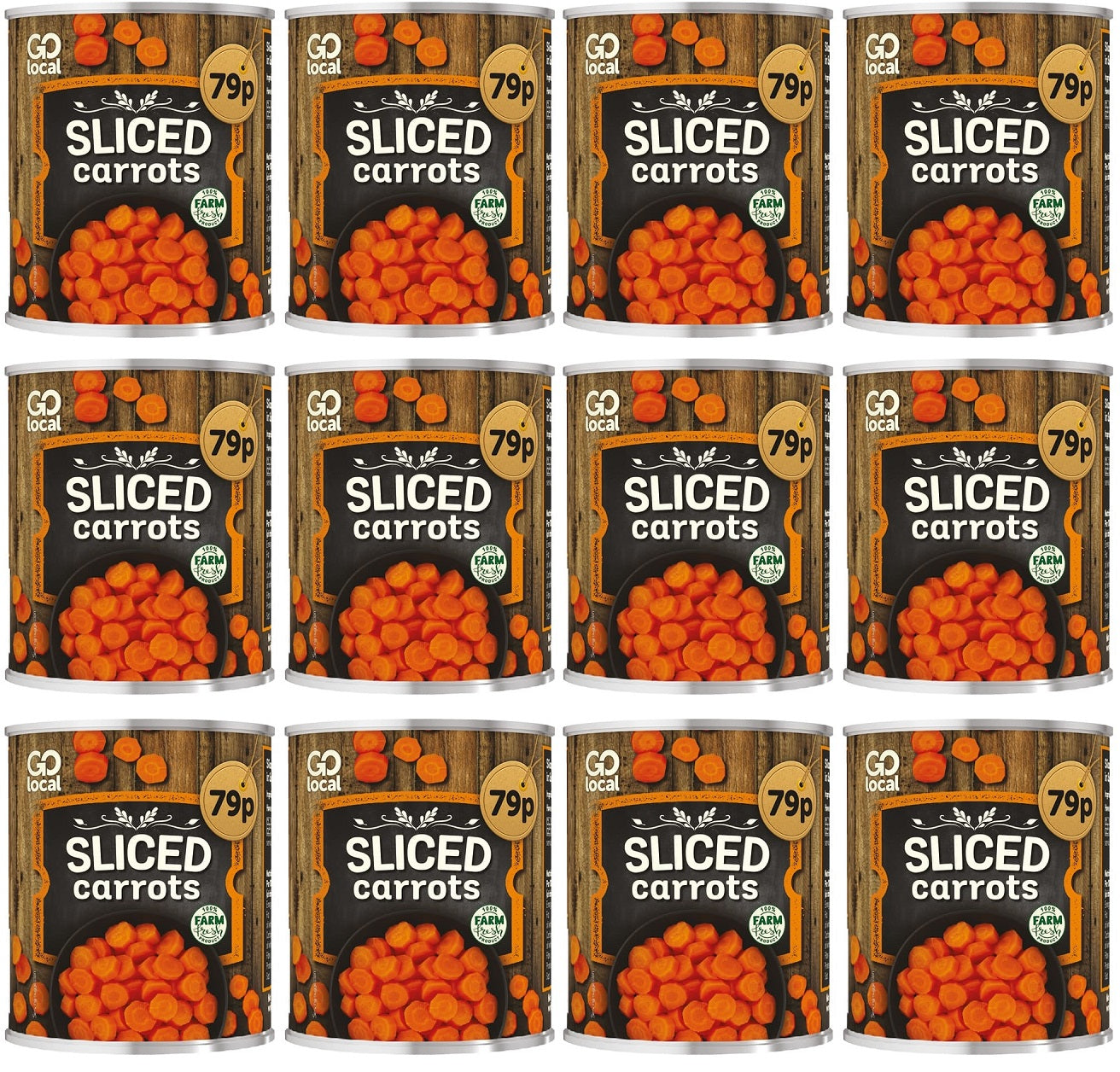 12 X Go Local Sliced Carrots - 300G