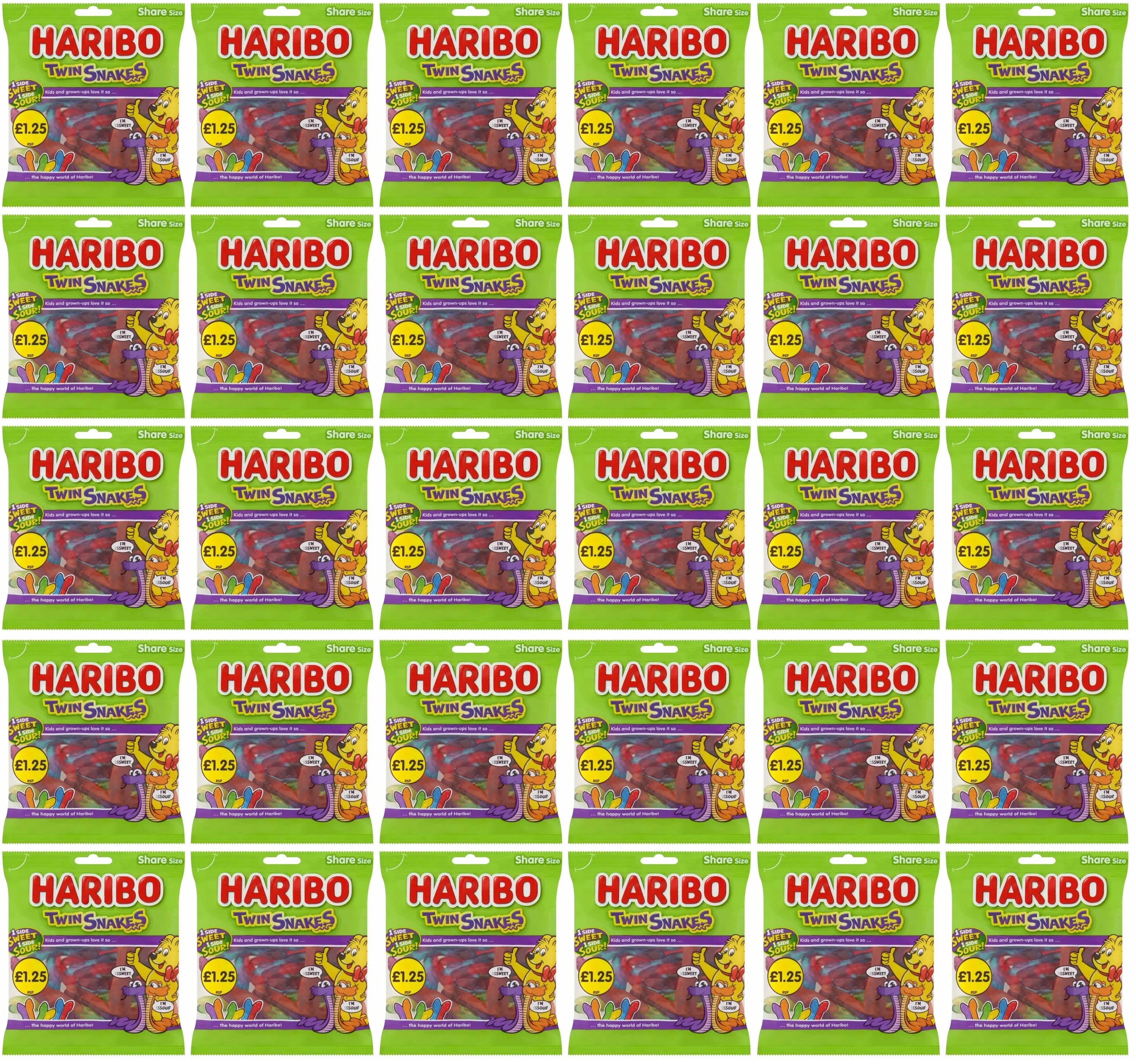30 x Haribo Twin Snakes 140G