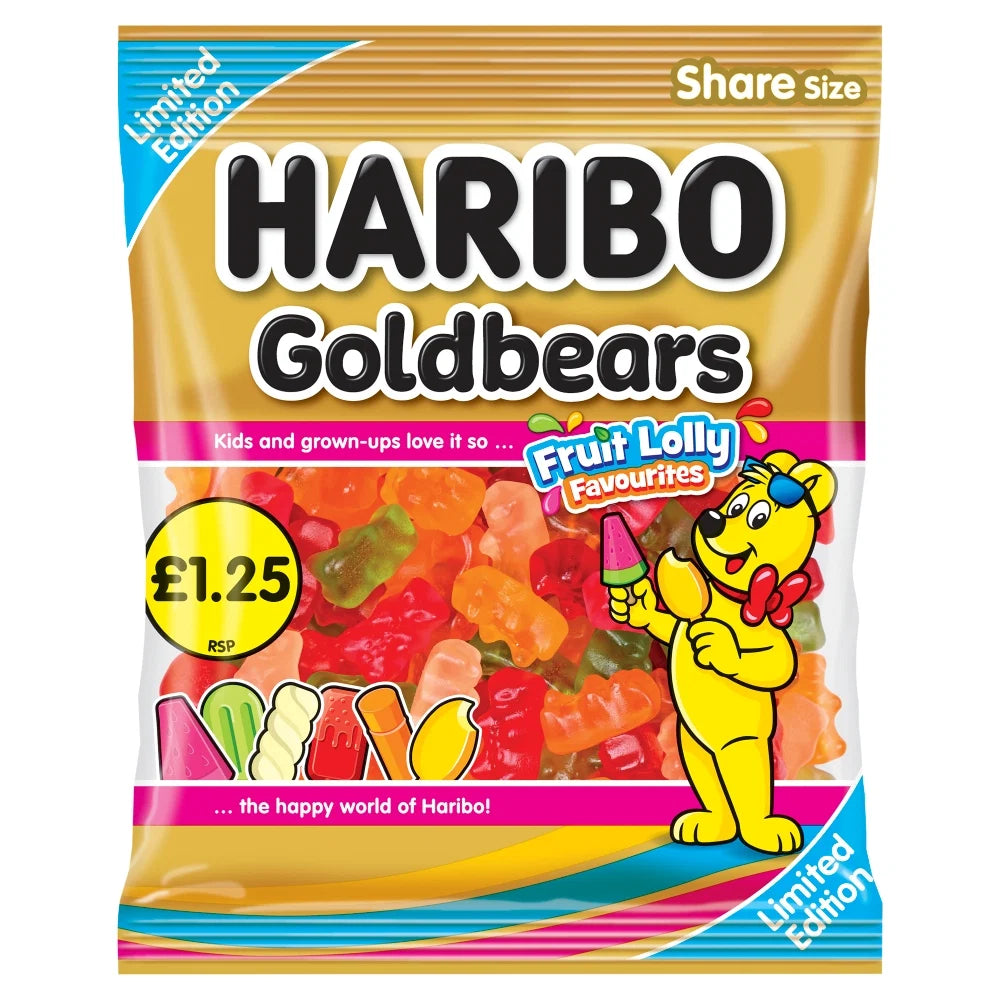12 X Haribo Goldbears Fruit Lolly Favourites - 140Gm