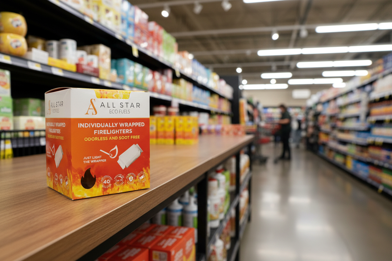 6 x All Star Individually Wrapped Firelighters  - 40 PACK