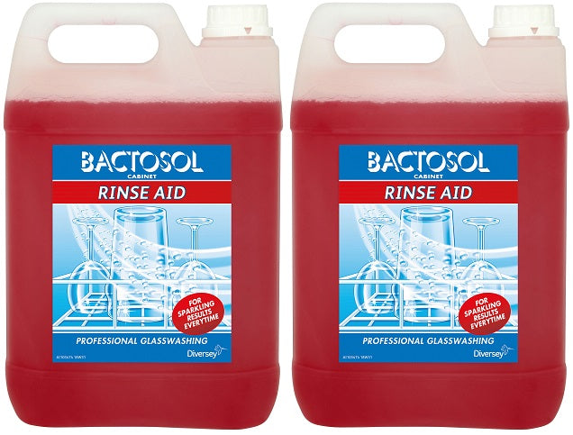 2 x Diversey Bactosol Cabinet Rinse Aid 5L