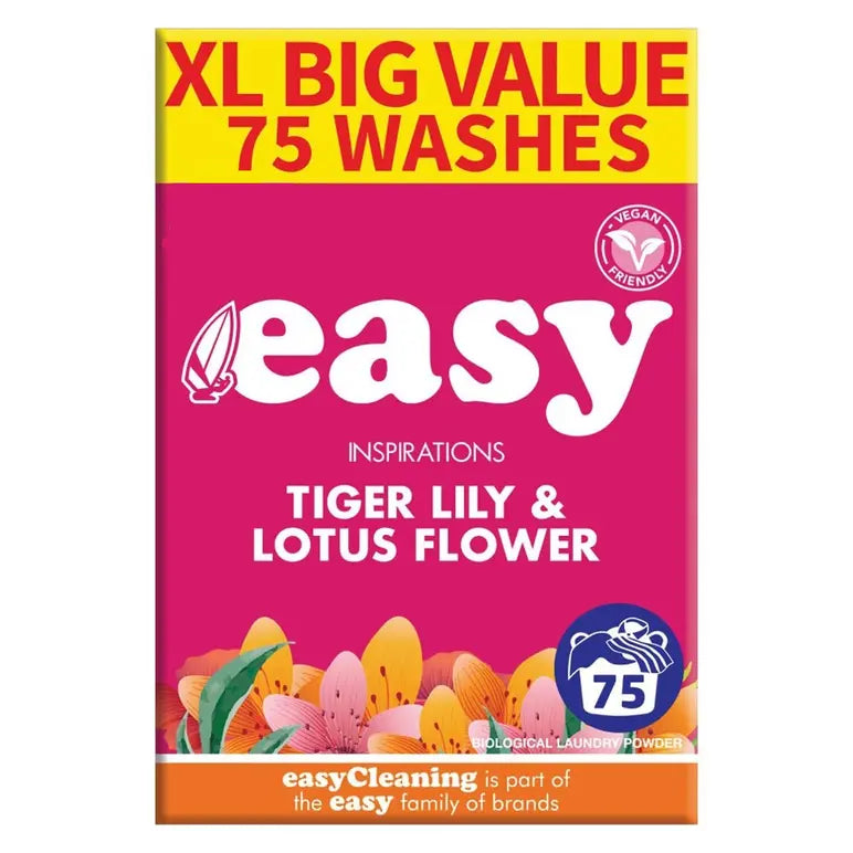 2 x Easy Washing Powder Tiger Lily 75 Wash - 5.1KG